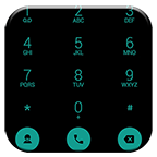 com.modoohut.dialer.theme.exflatblackaqua logo