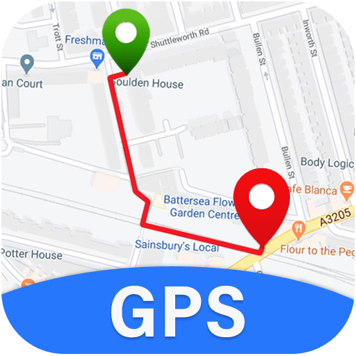 com.gpsdistance.speedometer.tripguide.locationfinder.satellitemap.free logo