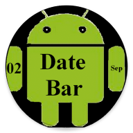 com.omer.datestatusbar logo