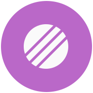 com.arandompackage.flatconspurple logo