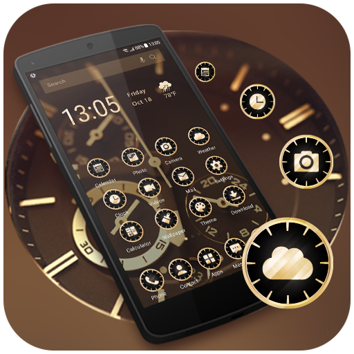 com.amber.launcher.skin.retro.clock logo