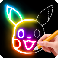 com.colorjoy.Learn.to.draw.glow.cartoon logo