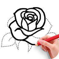 com.creative.Learn.to.draw.flowers logo